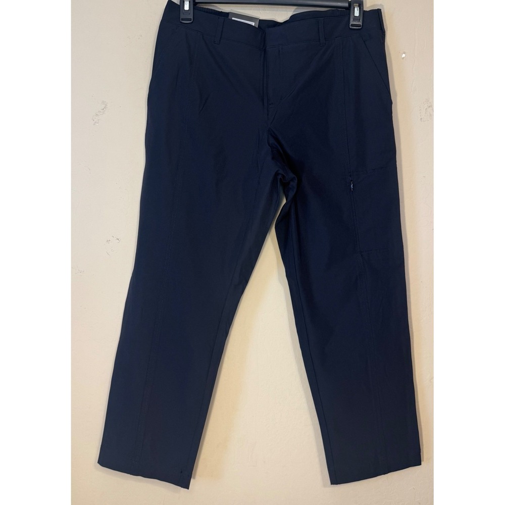 Kirkland Signature Travel Pants Women 12 Black Stretch Utility Hiking NEW